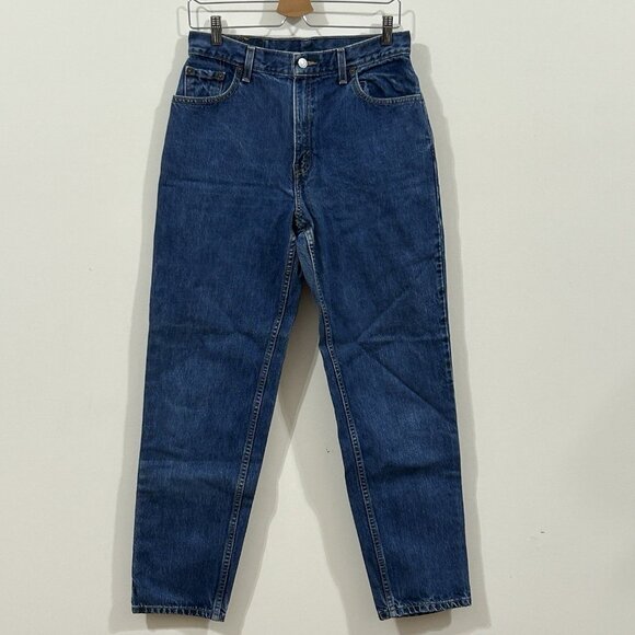 VINTAGE LEVI’S 550 Missy Sz 10 High Rise Relaxed Tapered Mom Jeans Blue Mexico - Picture 1 of 14